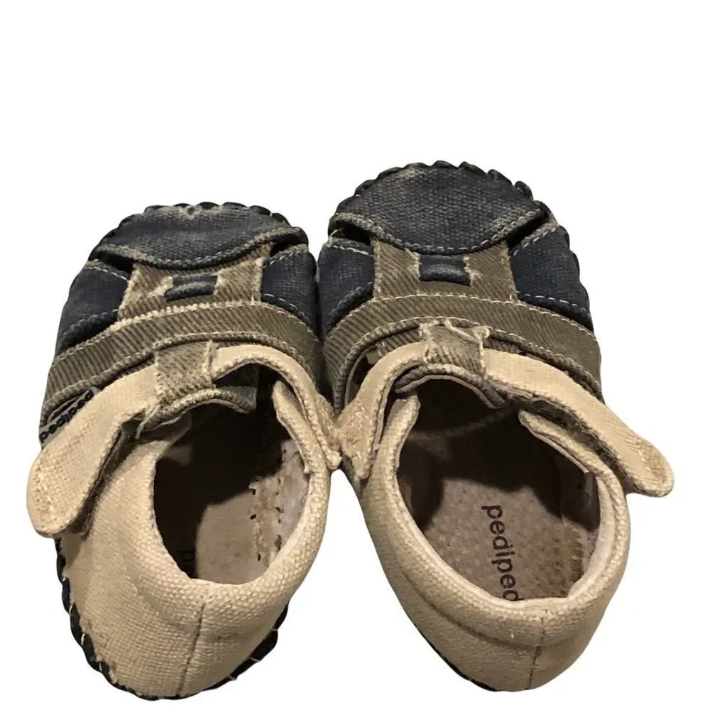Pediped‎ infant denim and leather shoes size 6-12 months